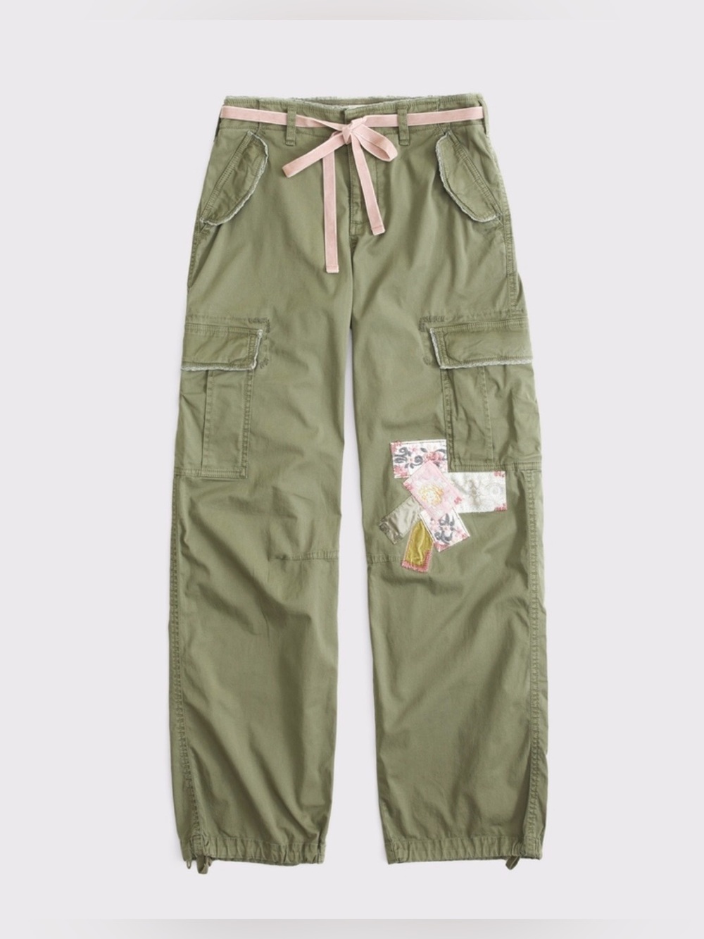 NWT 31R Abercrombie & Fitch Archive Low Rise Ultra Loose Cargo Pant Green Olive